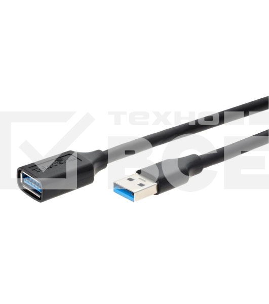 Кабель удлинительный USB3.0 Am-Af 1m Telecom черный (TUS708-1M)