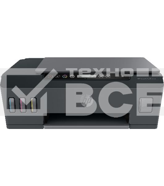 МФУ cтруйный HP Smart Tank 515 AiO (1TJ09A), A4, цветной, печ. до 22 стр/мин. (ч/б) до 16 стр/мин. (цвет), скан. до 5 стр/мин. (ч/б) 3 стр/мин. (цвет), 1200 x 1200 dpi, USB, Wi-Fi, BlueTooth, Air Print, Mopria