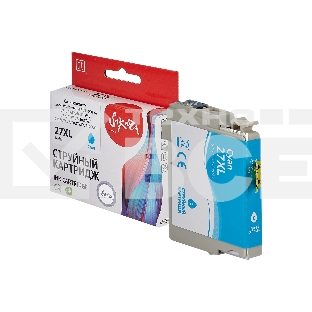 Струйный картридж Sakura C13T27124022 (27XL Cyan) для Epson, голубой, 14,6 мл., 1100 к.