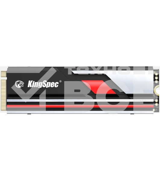 Накопитель SSD KingSpec XG7000-2TB PRO, 2Tb, M.2 2280, PCIe 4.0 x4, NVMe, R/W 7400/6600, с радиатором