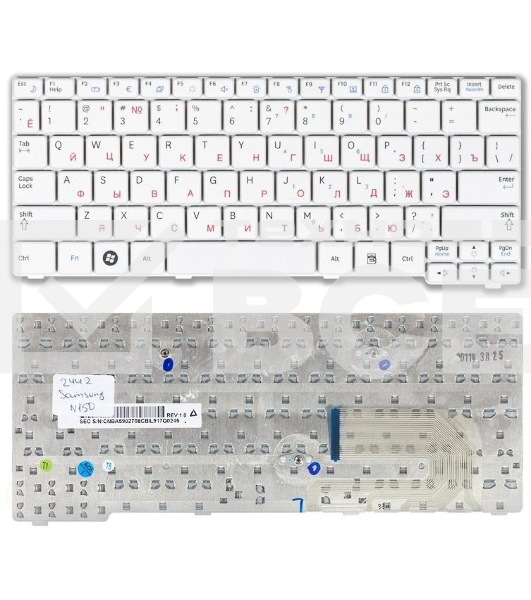 Клавиатура для ноутбука Samsung N140 N150 N145 N144 N148, белая