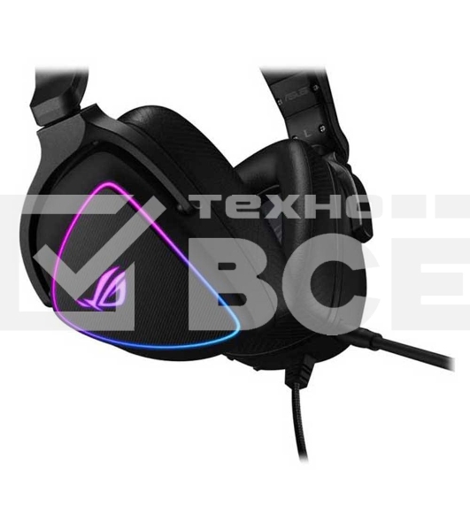 Игровые наушники ASUS ROG Delta S черные (7.1, USB Type-C + A, RGB подсветка, 50 мм, ESS 9281 Pro, микрофон, 90YH02K0-B2UA00)