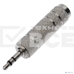 Переходник Rexant 3,5мм стерео штекер - 6,3мм стерео гнездо, металл, фото4