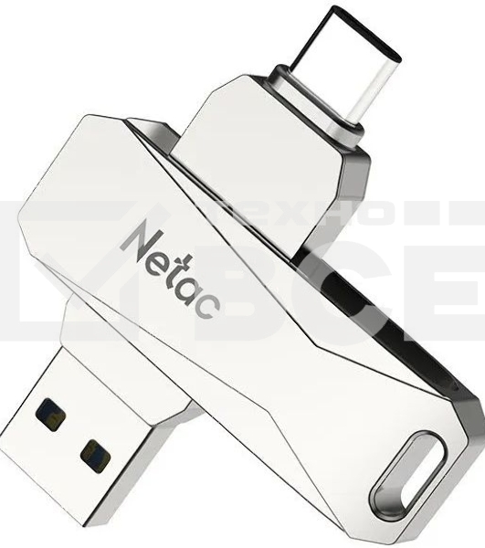 Флеш диск Netac U782C, 256ГБ, USB3.0, серебристый