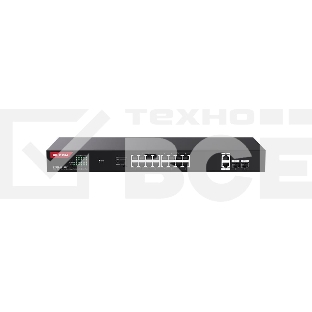Коммутатор неуправляемый IP-COM G1120P-16-250W PoE, 20 портов, 18x1 Гбит/с, SFP 2x1 Гбит/с, PoE 16х30 Вт (до 230 Вт)