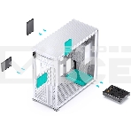 Корпус без блока питания Case JONSBO D41 MESH, Midi-Tower, TG, no fan, 1xUSB-A 3.2 + 1xUSB-C 3.2, ATX, mATX White, фото8