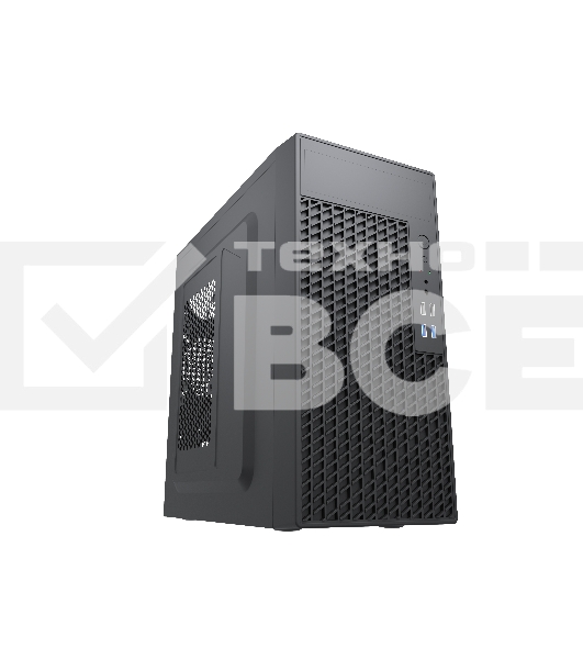 Компьютерный корпус с блоком питания Foxline 450Вт./Case Forza mATX, 450W, 2xUSB 2.0+2xUSB 3.0, Black, w/o FAN, 8 см fan PSU, power cord