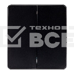 Выключатель Kranz ROUND 2 кл для жалюзи возвратный 10А с/у оникс, фото 1