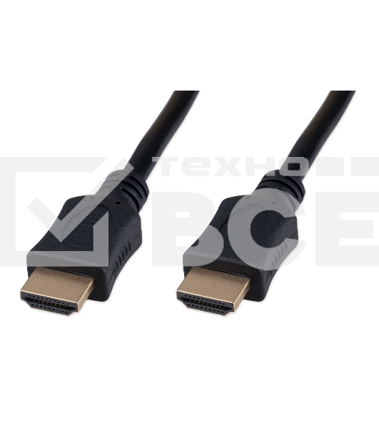 Кабель HDMI Cablexpert CC-HDMI4L-5M, 19M/19M, v2.0, Light, позол.контакты, экран, 5м, черный, пакет