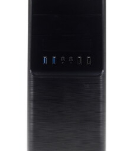 Компьютерный корпус InWin POWERMAN ES701BK USB 3.0 (Mini Tower, mATX, 450W PM-450ATX, USB 3.0x2, USBx2 + Audio, черный)