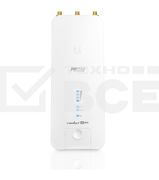 Точка доступа UBIQUITI RP-5AC-Gen2 Rocket 5AC PRISM Gen 2 Радиоустройство 5 ГГц, PtMP/PtP, airMAX ac, 2x RP-SMA, фильтры airPrism, GPS Sync