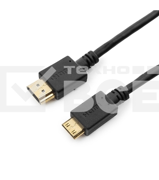Кабель HDMI-miniHDMI Cablexpert CC-HDMI4C-10, 19M/19M, v2.0, медь, позол.разъемы, экран, 3.0м, черный, пакет