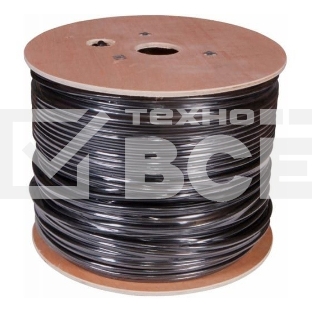 Кабель сетевой Buro UTP 4 пары cat5E solid 0.50мм CCA 305м черный outdoor
