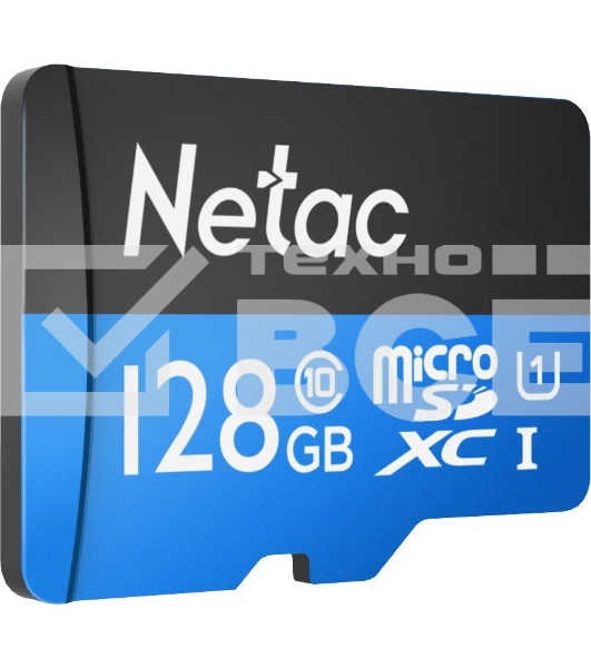 Флеш-Карта NeTac P500 Standard MicroSDXC 128GB U1/C10 up to 80MB/s, retail pack card only