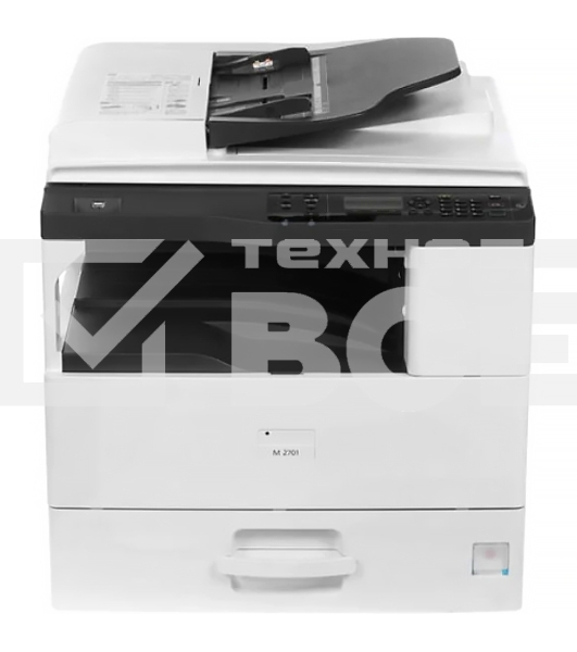 МФУ лазерный Ricoh M 2701 (418118), A3, ч/б, печ. до 27 стр/мин. (А4) до 15 стр/мин. (А3), скан. до 18 стр/мин. (ч/б) 6 стр/мин. (цвет), 600 x 600 dpi, Ethernet, USB