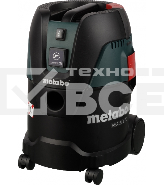 Пылесос строительный Metabo ASA 25 L PC 602014000 Пылесос {1250вт,розетка,ручн.очистка, бак 25л, вес 8.3 кг }