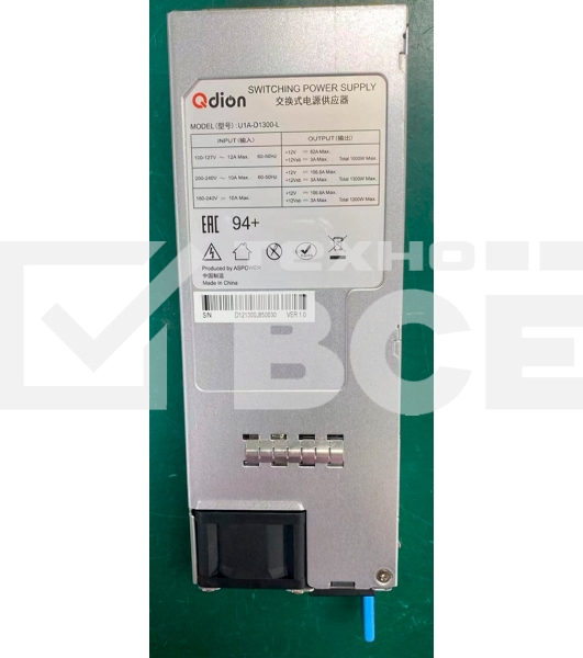 Серверный блок питания  Server power supply Qdion Model U1A-D1300-L P/N:99MAD11300I1170114 CRPS 1U Module 1300W Efficiency 80 Plus Platinum, Gold Finger (option), Cable connector: C14