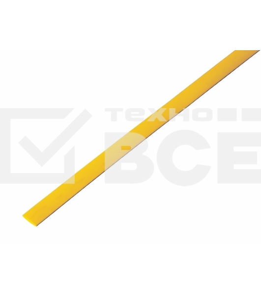 Трубка термоусаживаемая PROconnect ТУТ 5,0/2,5мм, желтая, упаковка 50 шт. по 1м,