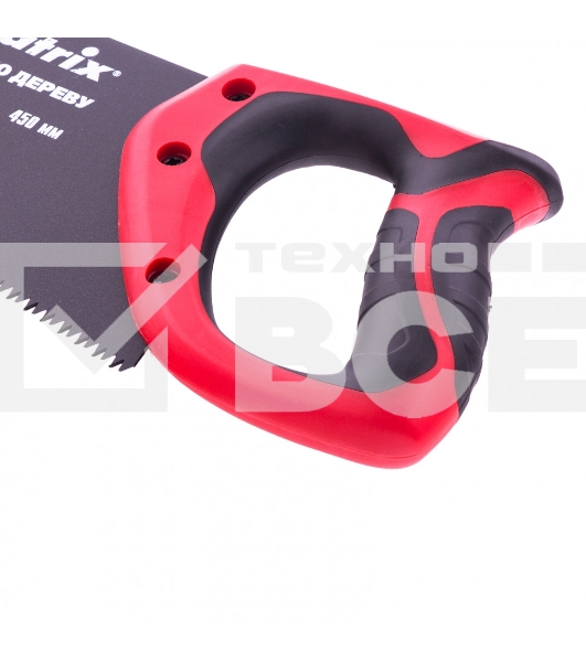 Ножовка по дереву Matrix, 450 мм,7-8 TPI,зуб-3D,каленый зуб,тефл.покр.полотна,2-х комп.рук-ка