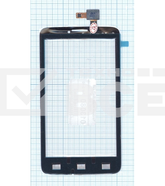 Сенсорное стекло (тачскрин) для Alcatel One Touch Scribe Easy 8000D черное