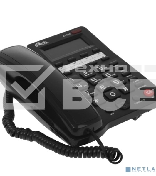 Телефон проводной Ritmix RT-550 черный