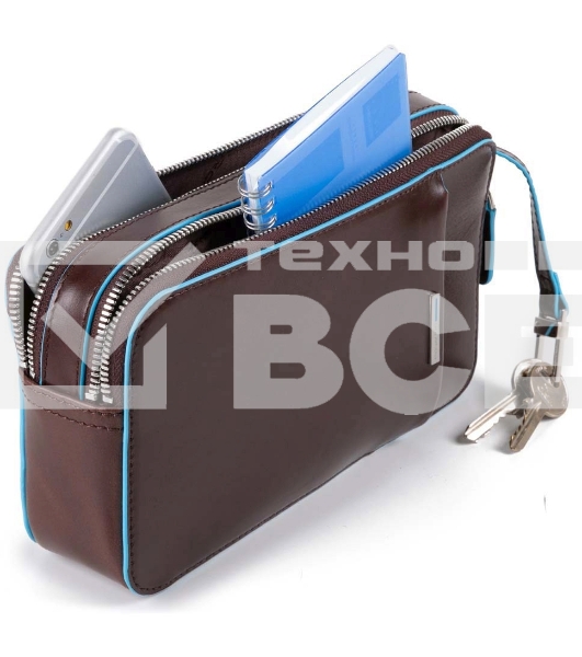 Клатч мужской Piquadro Blue Square AC4221B2/MO, коричневый, натур.кожа