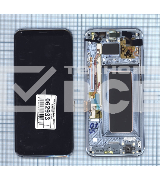 Дисплей для Samsung Galaxy S8 Plus SM-G955F черный с голубой рамкой