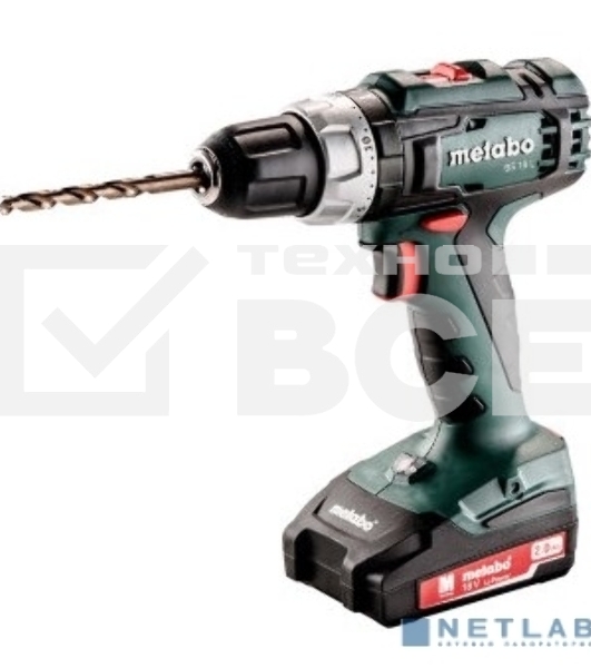 Дрель Metabo BS 18 L Акк.винт. [602321500] {50Нм,2х2Ач,кейс}