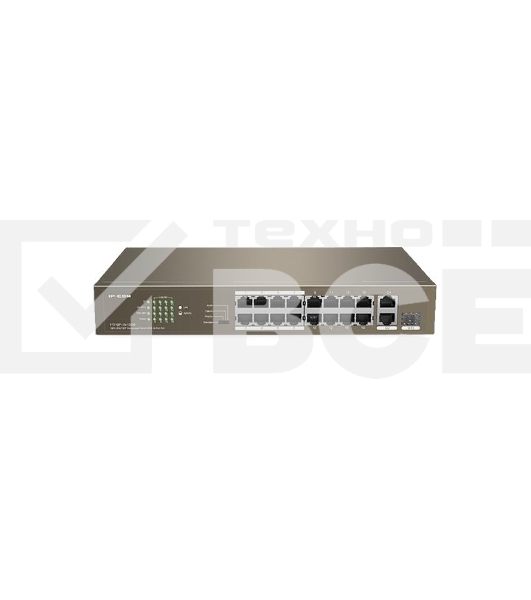 Сетевой коммутатор TENDA F1118P-16-150W 16x10Base-T / 100Base-TX 2x10Base-T / 100Base-TX / 1000Base-T 1x10/100/1000BASE-T/SFP combo F1118P-16-150W