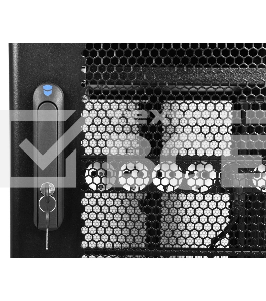 Шкаф серв.ПРОФ нап. 42U (600x1000) дверь перфор., задние двойные перфор., черный, в сборе (ШТК-СП-42.6.10-48АА-9005) (1 коробка)