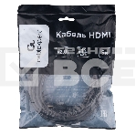 Кабель HDMI Cablexpert CC-HDMI4L-5M, 19M/19M, v2.0, Light, позол.контакты, экран, 5м, черный, пакет, фото3