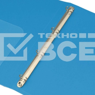 Папка на 4-х кольцах Бюрократ -0818/4RBLU A4 пластик 0.7мм кор.18мм внут.и торц.карм синий