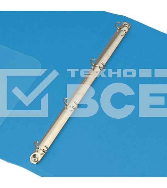 Папка на 4-х кольцах Бюрократ -0818/4RBLU A4 пластик 0.7мм кор.18мм внут.и торц.карм синий