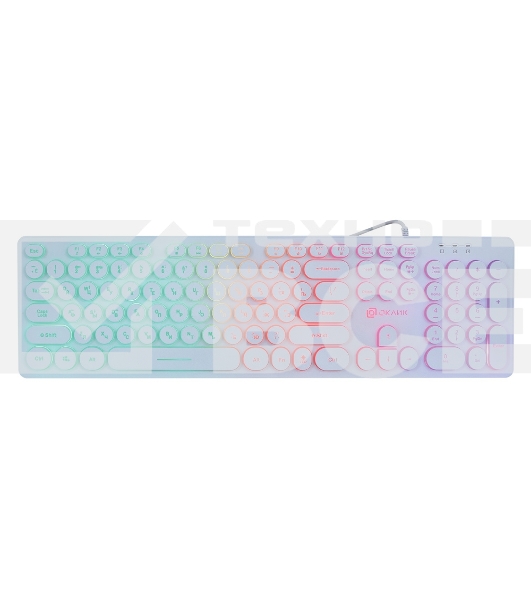 Клавиатура Oklick 420MRL [1091227] проводная, USB, белый
