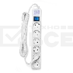 Сетевой фильтр PowerCube Фильтр-удлинитель (SPG(5+1)-16B-5M) 6 розеток, 5м,16А/3,5кВт, белый, фото5