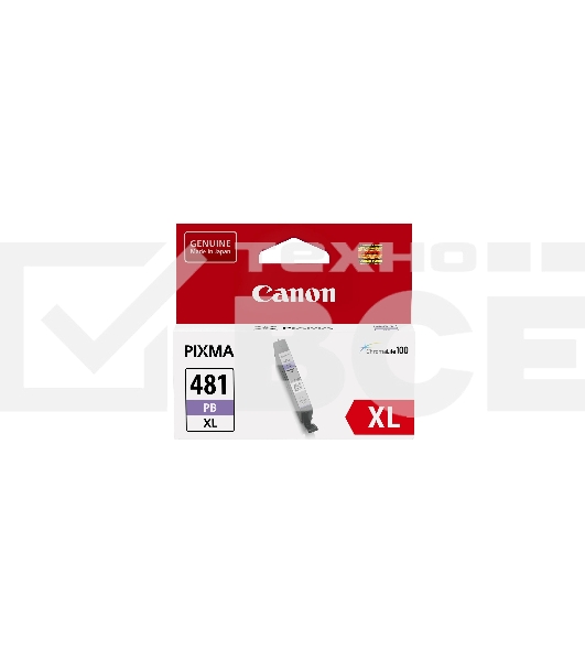 Картридж струйный Canon CLI-481XL PB 2048C001 фото голубой (8.3 мл) для Canon PixmaTS8140TS/TS9140