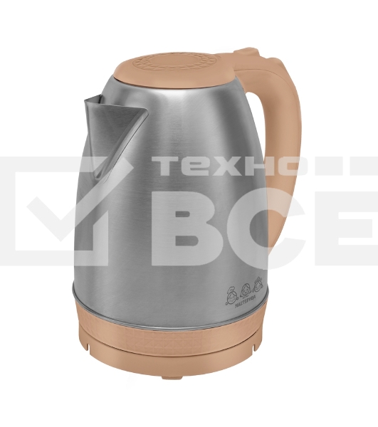 Чайник электрический Мастерица EK-1801М, капучино, 1,8л, нержавейка