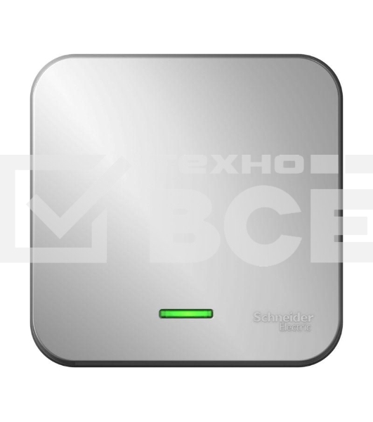 Выключатель 1-кл. ОП Blanca 10А IP20 (сх. 1) 250В с подсветкой с изолир. пластиной алюм. SchE BLNVA101113