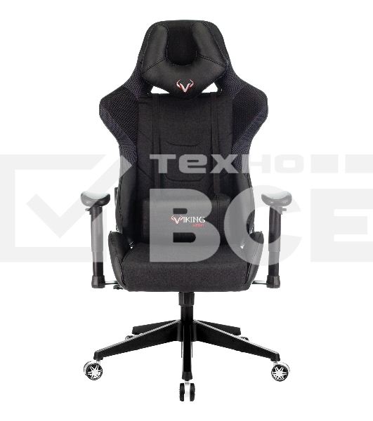 Кресло игровое Бюрократ VIKING 4 AERO BLACK EDITION черный искусст.кожа/ткань