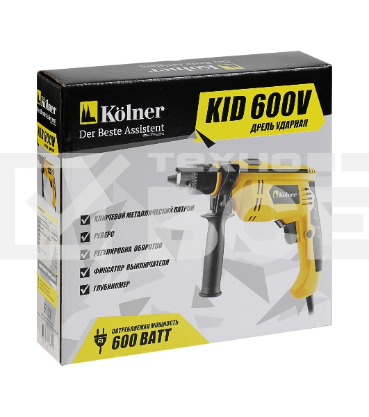 Дрель ударная Kolner KID 600V кн600в