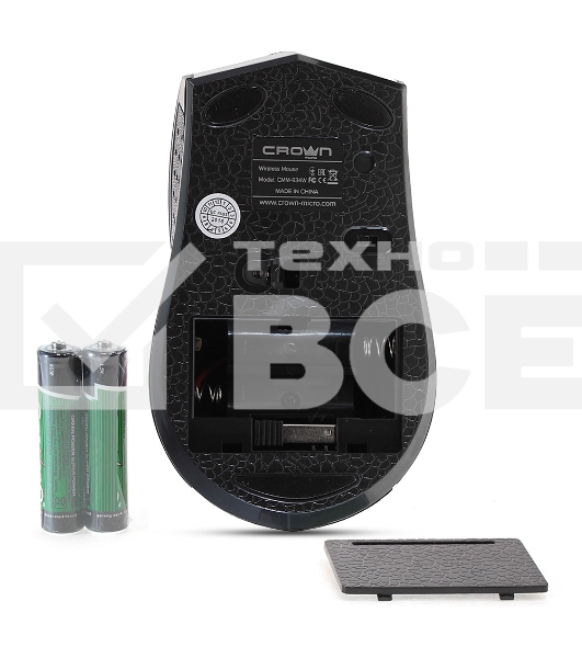 Мышь беспроводная Crown CMM-934W красный/черный, 1200 dpi, радиоканал, USB, кнопки - 4