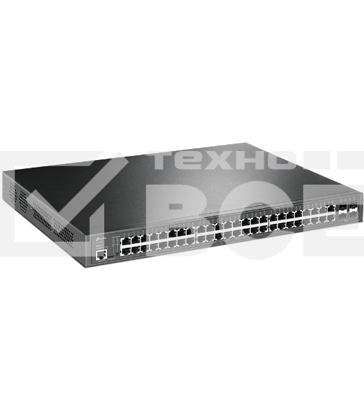 Коммутатор 48-port Gigabit PoE+ L2+ switch, 48 802.3af/at PoE+ ports, 4 Gb SFP slots, 1 RJ-45 + 1Micro-USB console ports, 348W PoE budget