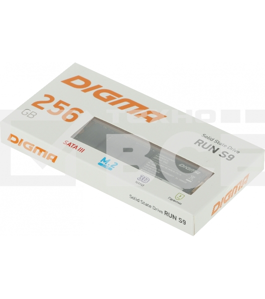 Накопитель SSD Digma Run S9, 256ГБ, SATA III, M.2 2280, R/W 510/450