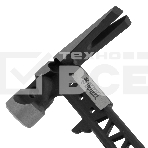 Молоток строительный Denzel 450 г, цельнокованый, боек с магнитом, двухкомп. обрезин. рук-ка, фото2