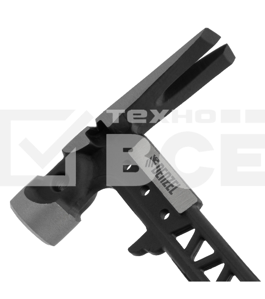 Молоток строительный Denzel 450 г, цельнокованый, боек с магнитом, двухкомп. обрезин. рук-ка