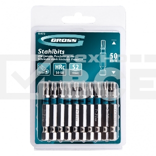 Набор бит TORX 30х50, сталь S2, 10 шт. Gross