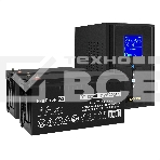 Комплект ИБП EX295987RUS + батарея 200Aч EX282991RUS 2шт (инвертор, синус, для котла) ExeGate SineTower SZ-1000.LCD.AVR.2SH.1C13.USB <1000VA/800W, чистый синусоида, LCD дисплей, AVR, 2*Schuko+1*C13, USB, линейно-интерактивный, Black> + батарея ExeGate DT , фото2