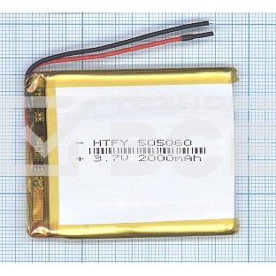 Аккумулятор Li-Pol (батарея) 5*50*60мм 2pin 3.7V/2000mAh