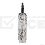 Переходник Rexant 3,5мм стерео штекер - 6,3мм стерео гнездо, металл, фото 1