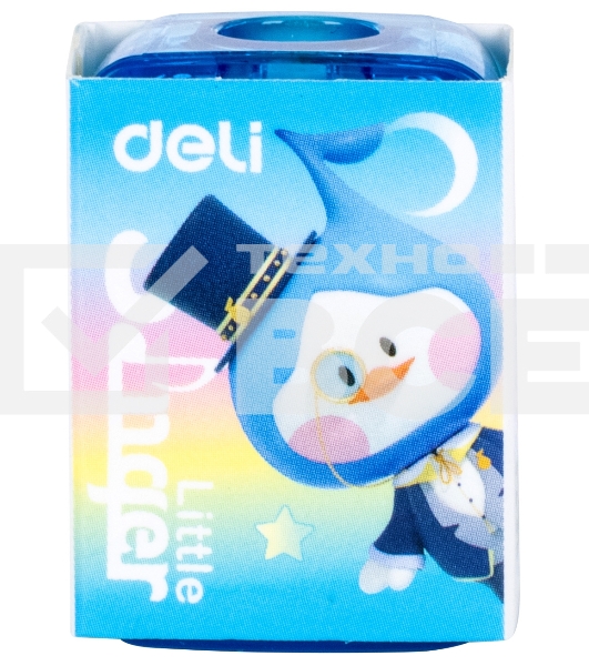 Точилка для карандашей ручная Deli EH552 Little Singer 1 отверстие пластик ассорти коробка